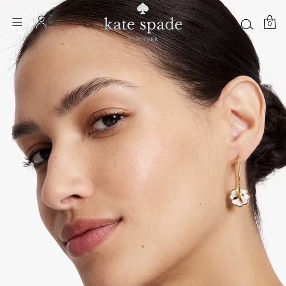 NWT Kate Spade Heritage Bloom Hoop Earrings - Picture 3 of 15